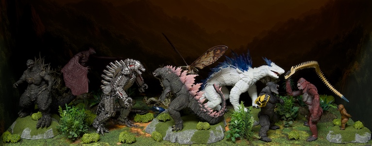 6-inch Kaiju figures diorama